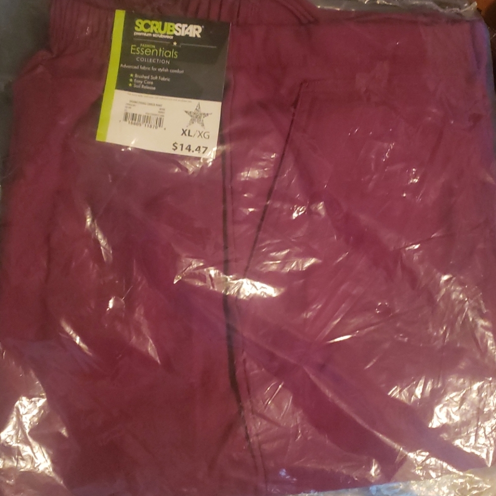 Burgundy Scrub Pants